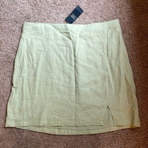 NWT Green Abercrombie & Fitch Linen Lined Mini Skirt